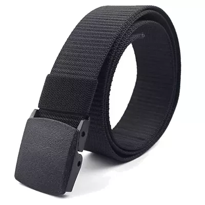 Men's Plastic Cam Buckle Nylon Work Tactical Waistband Webbing Military Belt • $9.99