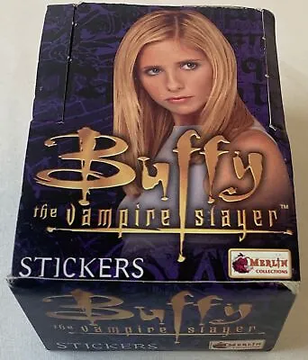$199.95 • Buy 2001 BUFFY THE VAMPIRE SLAYER Merlin Stickers ~ FULL BOX OF 50 SEALED PACKS