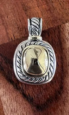 David Yurman Sterling Silver & 14k Gold Enhancer Pendant • $289