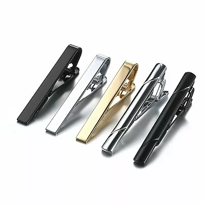 5pc Classic Business Wedding Necktie Bar Clasp Clip Clamp Pin Party Wedding Gift • $15.99