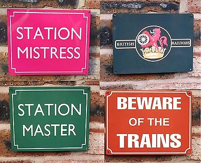 Metal Railway Signs | British Rail | Beware Of The Trains | Station Master | BR • £8.49