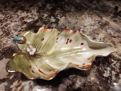 Vintage Ucagco Ceramic Leaf Dish • $9.99