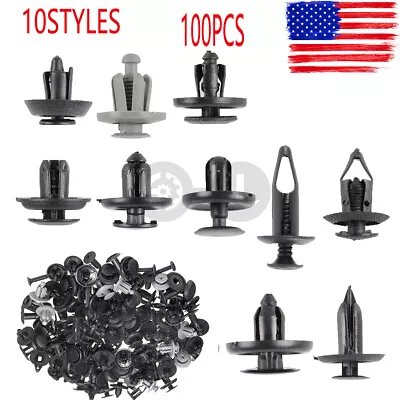 $6.98 • Buy 100x Fender Fastener Clips For Mercedes-Benz Pontiac Toyota  BMW Dodge Ford
