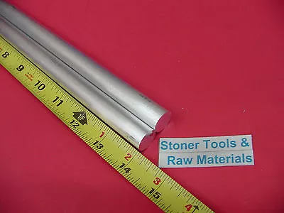 2 Pieces 5/8  ALUMINUM 6061 ROUND ROD 14  LONG T6511 Solid Extruded Bar Stock • $16.59