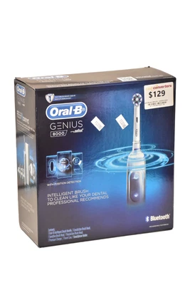 $129 • Buy Oral-B Genius 8000 Electric Toothbrush Braun [White] Clean Teeth Dental Hygiene
