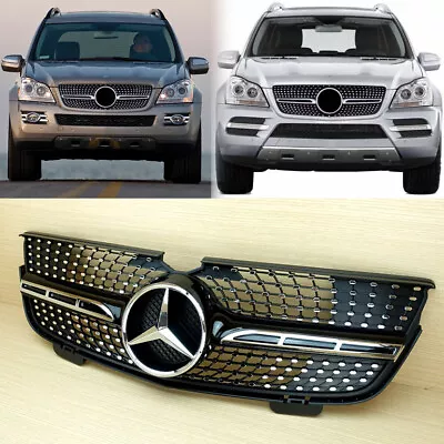 Fit MERCEDES BENZ GL-Class X164 GL320 GL350 GL450 Gloss Black&Chrome Front Grill • $274.55