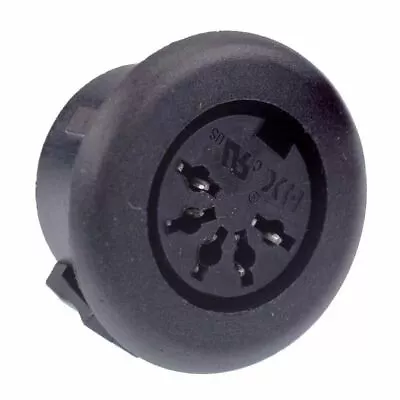 5 Pin Black DIN Panel Mount Socket • £2.59