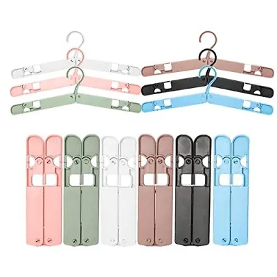 6pack Foldable Travel Hanger Pants Hangers Lightweight And Durable Nondeformable • $14.48