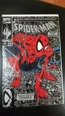 Spider-Man #1 (1990) Todd McFarlane Silver Edition Torment Cover NM/MT • $80