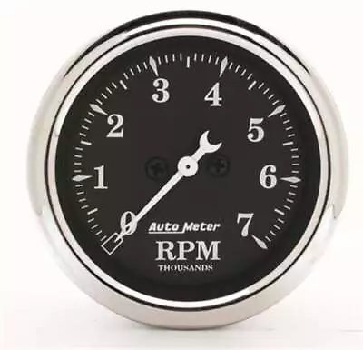 Auto Meter Gauge Tachometer 2 1/16i N 7k RPM In-Dash Black B • $187.47