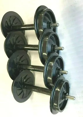 G Scale Black Plastic Wheels (Set Of 4) LGBAristocraftBachmannUSA TrainsPiko • $7.95