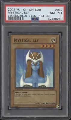 Mystical Elf Yu-Gi-Oh! LOB Super Rare 1st Edition #062 PSA 8 • $230