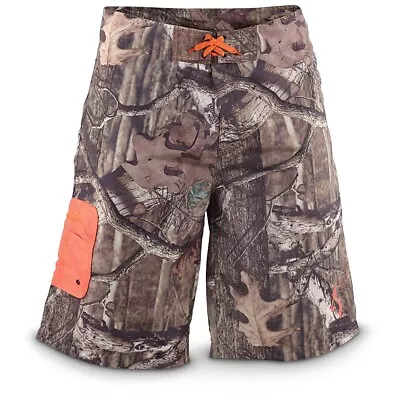 NEW Browning Boardshort Swim Trunks MOSSY OAK BREAK-UP INFINITY ORANGE CL MS $35 • $17.95