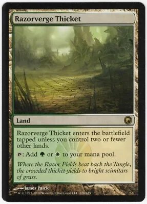 Razorverge Thicket 2010 Scars Of Mirrodin Colorless Rare Dual Land MTG SP-NM AZ1 • $3.99