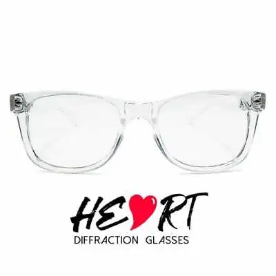 GloFX Heart Effect Diffraction Glasses – Clear • $13.99