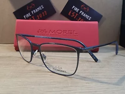 OGA Morel 10067O Matte Blue BM05 Titanium Eyeglasses Frame 53-18-145 Display Mod • $99.99