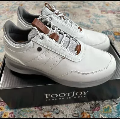 Mens FootJoy FJ STRATOS Golf Shoes WHITE Sz 9 • $0.99