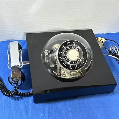 Rare Vintage Space Age Acrylic & Chrome 'Teledome' Rotary Telephone • $1999.99