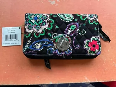 VERA BRADLEY Turnlock Wallet KIEV PAISLEY #14448-646 NWT Clutch 4 Purse RARE • $39