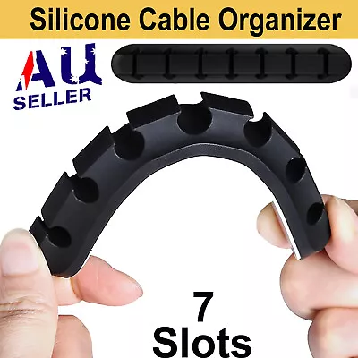 Charge Cable Wire Holder Desk Self Adhesive Cable Organizer Cord Management Clip • $18.49