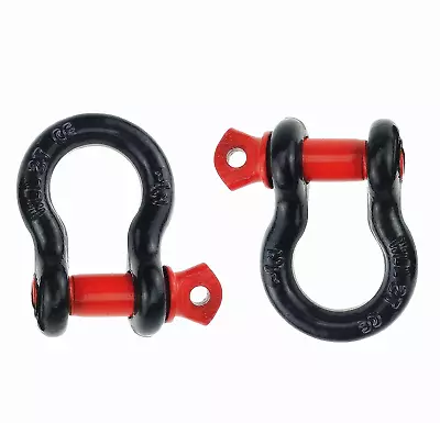 Anti-Rust 1/2  D Ring Bow Shackle Isolator 2 Pk Unbreakable 12 Tons (26455 Lbs) • $28.46