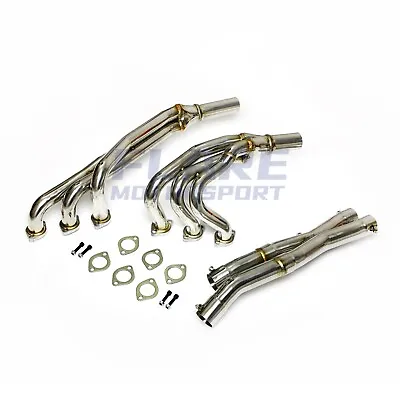 Long Exhaust Manifolds For BMW E30 E34 All 6cyl M20 Models SS304 Left Hand Sport • $379.90