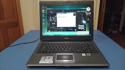 ASUS F3J F3JP Vintage Laptop TPM Bios Vista T5500 CPU 1gb Ram DVI VGA SVIDEO • $68