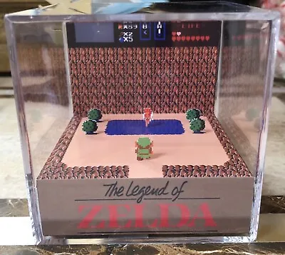 The Legend Of Zelda 3D Cube Handmade Diorama - Shadowbox - Nintendo NES - Fanart • $49.95