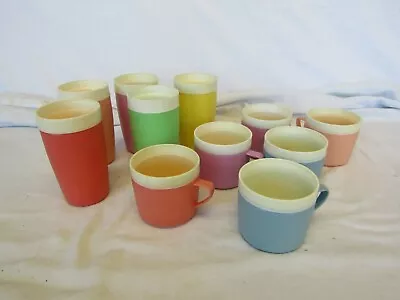 Vintage Bolero Therm-o-ware Plastic Tumblers And Mugs Lot Of 11 • $29.87