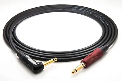 Mogami 2524 W2524 Instrument Cable | Neutrik Silent 1/4 Mm TS To TS Angled. • $34.95