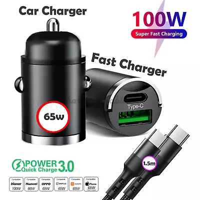 Fast Car Charger 2 USB Port For IPhone Samsung Cigarette Lighter Socket Adapter • £2.99