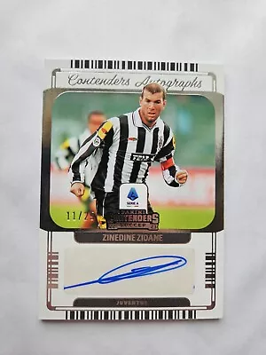 2022-23 Chronicles Contenders Auto   Zinedine Zidane Juventus Silver #/25 • £310