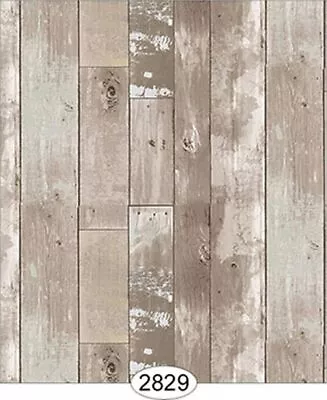 Dollhouse 1:12 Scale Wallpaper - Reclaimed Wood Floor - Tan • $6.99