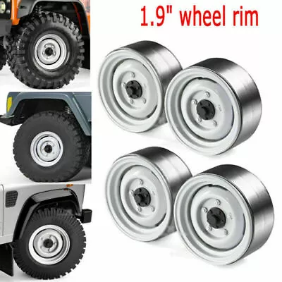 2/4x 1.9  Beadlock Wheel Rims For 1/10 Axial SCX10 CC01 Traxxas TRX-4 RC Crawler • £26.64