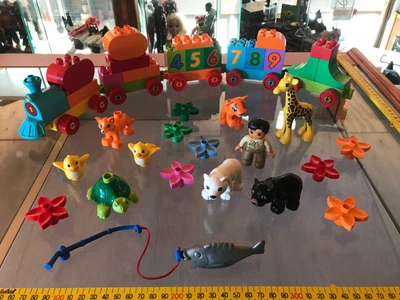 $74.95 • Buy LEGO® DUPLO® Bundle Zoo Animals Polar Bear Fish Fox Chickens Turtle Tiger Train