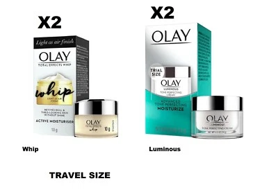 $10 • Buy 2X Olay Luminous Tone Perfecting Cream & Total Effects Whip Active Moisturizer