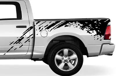 Splash Decal For Dodge Ram Bed Side 4x4 Vinyl Graphics Design Sticker Off Road • $76.90