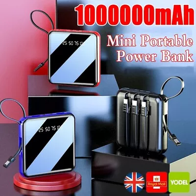 Portable Power Bank Pack 1000000mAh Charger Backup Battery For IPhone Samsung • £14.79