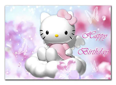 C042; Large Personalised Birthday Card; Custom Made For Any Name; Hello Kitty • £3.99