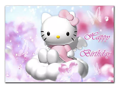 C042; Large Personalised Birthday Card; Custom Made For Any Name; Hello Kitty • £4.50