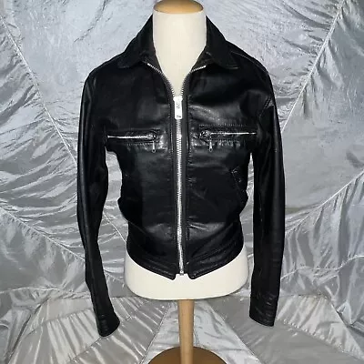 VTG 60s 70s Leather Man NYC Horsehide Biker Jacket Gay Interest BDSM MR S Schott • $399.95