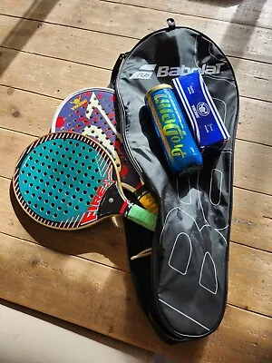 Viking And Marcraft USA Platform Tennis Paddles With 2 Ball Sets Babolat Bag • $175