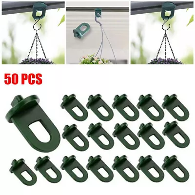 £5.51 • Buy 50PCS Plastic Greenhouse Hanging Crop Hooks Hangers Clip Garden Accessories Set
