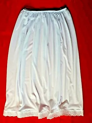 £5.46 • Buy Black / White Cotton Rich Underskirts Uk Size 4-16 Waist Half Slips Petticoats