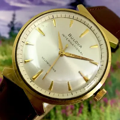 Exquisite Vintage 1960 Man’s BULOVA M0 International Run’s Excellent & WARRANTY • $275