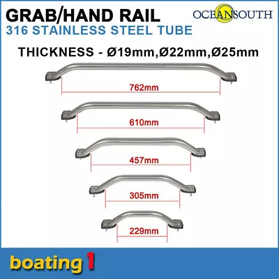 316 Stainless Steel Marine Hand/Grab Rail - Boat/Yacht Handrail  • $34