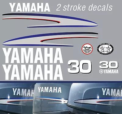 YAMAHA 30hp 2 Stroke Outboard Decals • $72.60