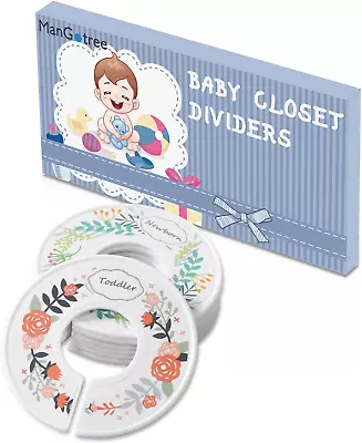 ManGotree Baby Wardrobe Clothes Size Dividers Set Of 8 Nursery Baby Closet Baby • £5.99