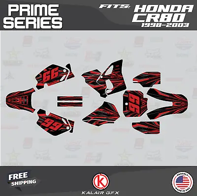 Graphics Kit For Honda CR80 (1998-2003)CR 80 Prime Series - Red-Shift • $59.99