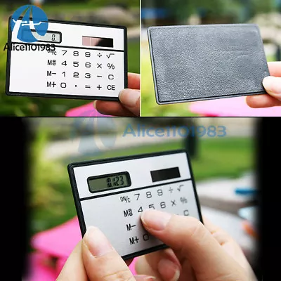 £1.39 • Buy 2PCS 8-Digits Ultra Thin Mini Slim Credit Card Solar Power Pocket Calculator